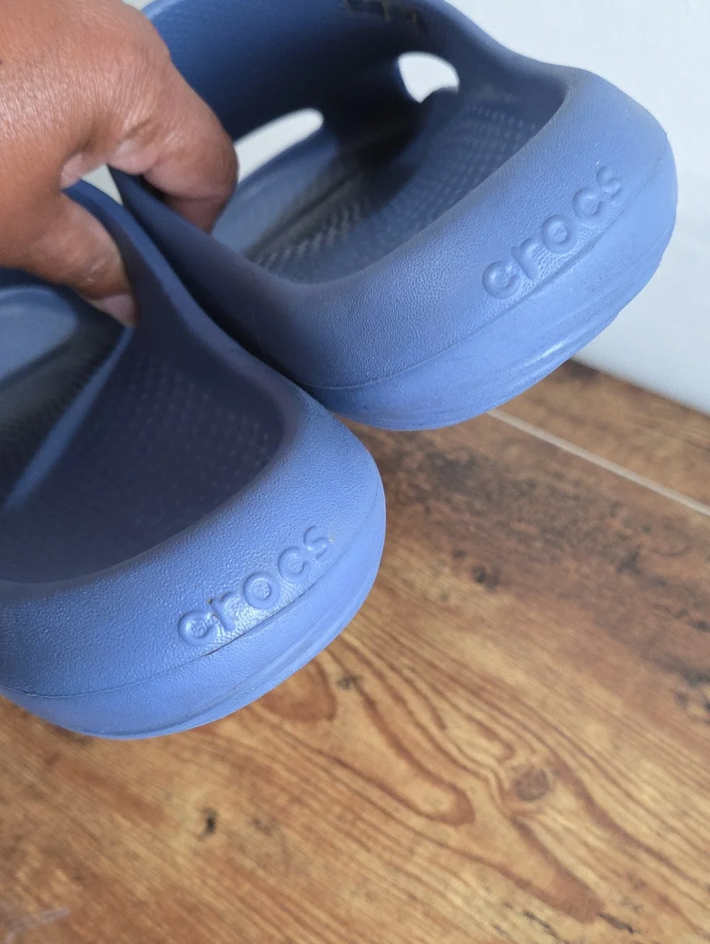 Crocs Men Blue Mellow Recovery Slides Sz 11 Slip-On Casual Comfy Coastal Leisure